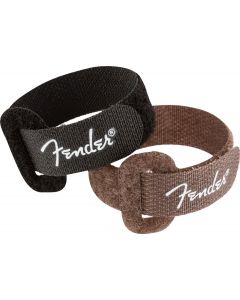 Genuine Fender Guitar/Instrument Cable Ties, 7", Black and Brown, Set of 6