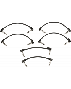 Fender Blockchain Effect Pedal Patch Cable Kit, Black, EXTRA SMALL (6 Cables)