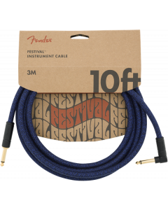 Fender Festival Instrument/Guitar Cable Eco-Friendly Hemp, BLUE DREAM 10' ft