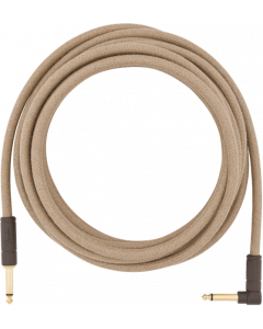 Fender Festival Instrument/Guitar Cable Eco-Friendly Pure Hemp, NATURAL 18.6' ft