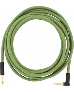 Fender Festival Instrument/Guitar Cable Eco-Friendly Pure Hemp, GREEN 18.6' ft