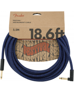 Fender Festival Instrument/Guitar Cable Eco-Friendly Hemp, BLUE DREAM 18.6' ft