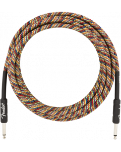 Fender Festival Instrument/Guitar Cable Eco-Friendly Pure Hemp, RAINBOW 18.6' ft