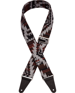 Genuine Fender 2" Wide Zion Guitar Strap, Black Aztec - 099-2132-551