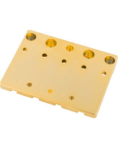 Genuine Fender HiMass 4-String Bass Bridge with Zinc Saddles, GOLD