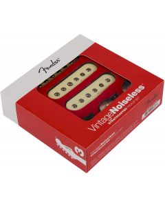 Genuine Fender Vintage Noiseless Stratocaster Guitar Pickups Set - AGED WHITE
