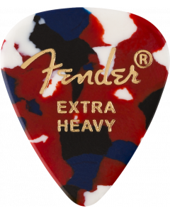 Fender 351 Classic Celluloid Guitar Picks- CONFETTI, EXTRA HEAVY, 12-Pack
