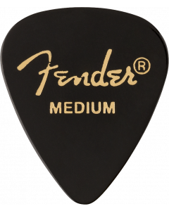 Fender 351 Premium Celluloid Guitar Picks- MEDIUM, BLACK - 12-Pack (1 Dozen)