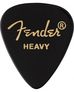 Fender 351 Premium Celluloid Guitar Picks - HEAVY, BLACK - 12-Pack (1 Dozen)