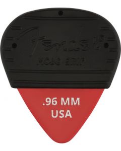 Fender MOJO GRIP Guitar Picks, Dura-Tone Delrin .96, 3-Pack FIESTA RED