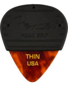 Fender MOJO GRIP Guitar Picks, Celluloid, THIN, 3-Pack, TORTOISE SHELL