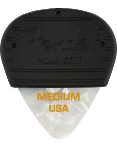 Fender MOJO GRIP Guitar Picks, Celluloid, MEDIUM, 3-Pack, WHITE MOTO