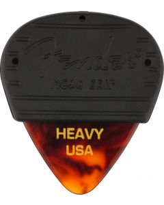 Fender MOJO GRIP Guitar Picks, Celluloid, HEAVY, 3-Pack, TORTOISE SHELL