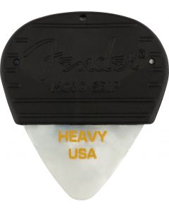 Fender MOJO GRIP Guitar Picks, Celluloid, HEAVY, 3-Pack, WHITE MOTO