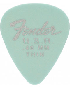 Genuine Fender 351 Dura-Tone Delrin Guitar Picks, DAPHNE BLUE, .46, 12 PACK