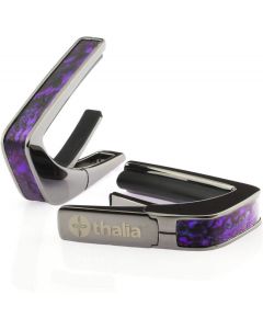 Thalia Shell Collection Guitar Capo - Purple Paua Inlay, Black Chrome