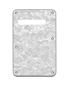 Genuine Fender Strat/Stratocaster Backplate - WHITE PEARL MOTO, 099-1323-000