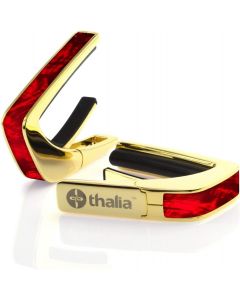 Thalia Shell Collection Guitar Capo - Red Angel Wing Inlay, 24k Gold