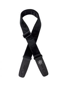 Lock-It Casino Lounge Crushed Velvet Locking Technology 2" Guitar Strap, BLACK