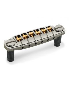 Schaller Germany Signum Wraparound Locking Bridge, RUTHENIUM w/Brass Saddles