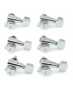 Schaller Germany M6 135 6-In-Line Guitar Locking Tuners Machines - CHROME