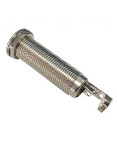 Genuine PURE TONE 1/4" Mono or Stereo Barrel Acoustic Guitar Jack, Nickel