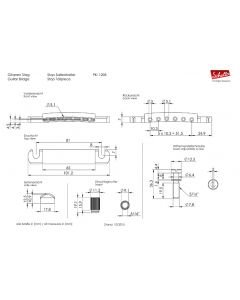 Schaller Germany Stop Tailpiece for STM/GTM Guitar Bridges - CHROME, 12050200