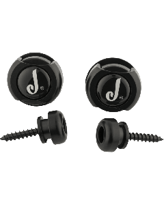 Genuine Jackson J LOGO BLACK Guitar Strat/Tele Straplocks Strap Locks Set