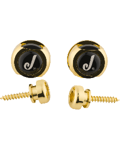 Genuine Jackson J LOGO GOLD Guitar Strat/Tele Straplocks Strap Locks Set