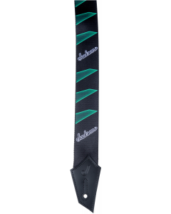 Genuine Jackson Logo Guitar Strap, Headstock Pattern, Black/Green