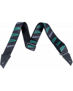 Genuine Jackson Logo Guitar Strap, Headstock Pattern, Black/Green