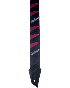 Genuine Jackson Logo Guitar Strap, Headstock Pattern, Black/Red
