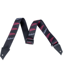Genuine Jackson Logo Guitar Strap, Headstock Pattern, Black/Red