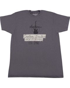 Jackson Custom Guitar T-Shirt, Charcoal, S (SMALL) 299-5274-406