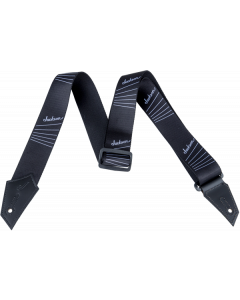 Genuine Jackson Logo Guitar Strap, String Pattern, Black/White