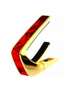 Thalia Shell Collection Guitar Capo - Red Angel Wing Inlay, 24k Gold