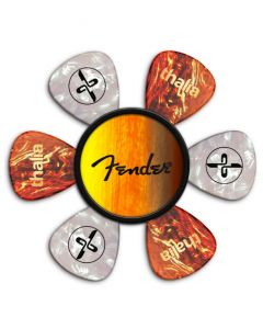 Thalia X Fender Pick Puck, Guitar Pick Holder, Sunburst/Black Spaghetti Logo