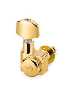Schaller GOLD F-Series 6-InLine 2-Pin Staggered Locking Tuners for Strat/Tele