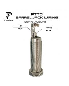 Genuine PURE TONE 1/4" Mono or Stereo Barrel Acoustic Guitar Jack, Nickel