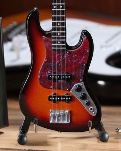 AXE HEAVEN Fender Sunburst Jazz Bass MINIATURE Guitar Display Gift