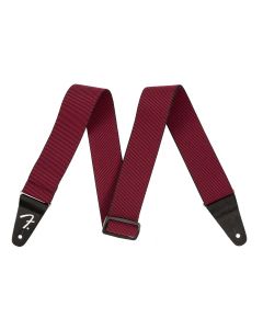 Genuine Fender WeighLess Stretch/Elastic Guitar Strap, Oxblood Red
