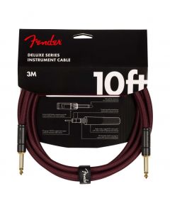 Fender Deluxe TWEED Electric Guitar/Instrument Cable, 10' ft, OXBLOOD RED