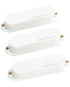 Seymour Duncan AS-1s Blackouts Singles, Set of 3 Pickups (Neck/Mid/Bridge) for Strat, White