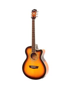 Wahsburn Festival EA15ATB Mini Jumbo Cutaway Acoustic-Electric - Tobacco Burst