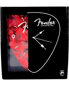 Fender Guitars Pick Wall Clock, Home/Office Musician Gift, Red