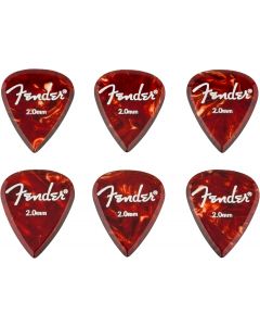 Genuine Fender Aero Acrylic Guitar Picks, 6-count, 2.0mm