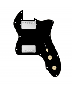 920D Custom 72 Thinline Tele Loaded Pickguard With Nickel Cool Kids Humbuckers, Aged White Knobs, and Black Pickguard