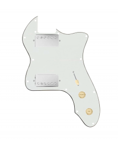 920D Custom 72 Thinline Tele Loaded Pickguard With Nickel Cool Kids Humbuckers, Aged White Knobs, and Parchment Pickguard