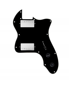 920D Custom 72 Thinline Tele Loaded Pickguard With Nickel Cool Kids Humbuckers, Black Knobs, and Black Pickguard