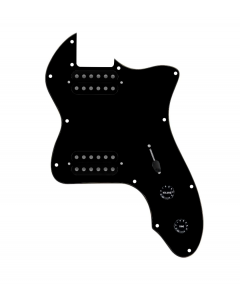 920D Custom 72 Thinline Tele Loaded Pickguard With Uncovered Cool Kids Humbuckers, Black Knobs, and Black Pickguard